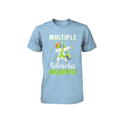 Inspirational Multiple Sclerosis Awareness Unicorn Support Youth-Youth Shirt-Toddler T-Shirt-Light Blue