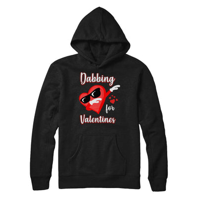 Dabbing For Valentines Day Cute Funny Heart Love-T-Shirt & Hoodie-Pullover Hoodie-Black