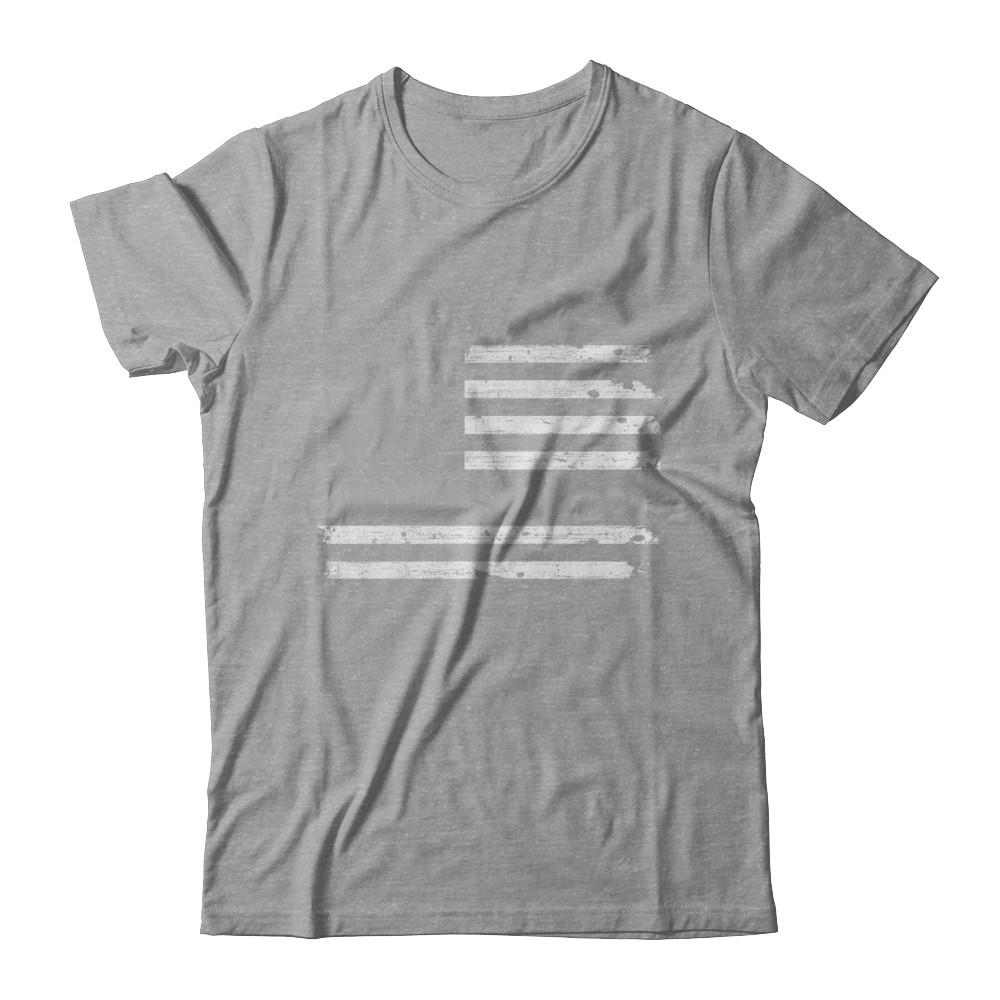 Gray Ribbon Diabetes Awareness US Flag-T-Shirt & Hoodie-Classic T-Shirt-Sport Grey
