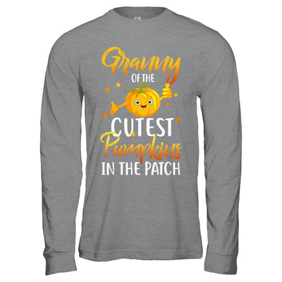 Halloween Granny Of Cutest Pumpkins In The Patch-T-Shirt & Hoodie-Long Sleeve T-Shirt-Sport Grey
