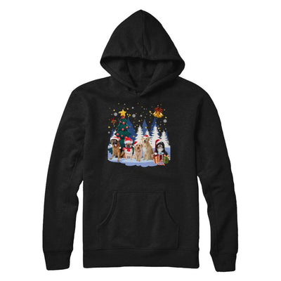Cute Dogs Claus Christmas-T-Shirt & Sweatshirt-Pullover Hoodie-Black
