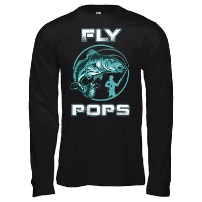 Fly Fishing Pops-T-Shirt & Hoodie-Long Sleeve T-Shirt-Black