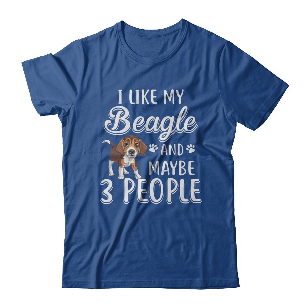 I Like My Beagle And Maybe 3 People-T-Shirt & Hoodie-Classic T-Shirt-Royal