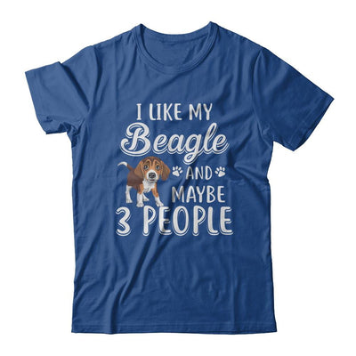 I Like My Beagle And Maybe 3 People-T-Shirt & Hoodie-Classic T-Shirt-Royal
