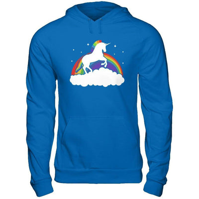 Totally Straight Unicorn Rainbow Gay Pride-T-Shirt & Hoodie-Pullover Hoodie-Royal