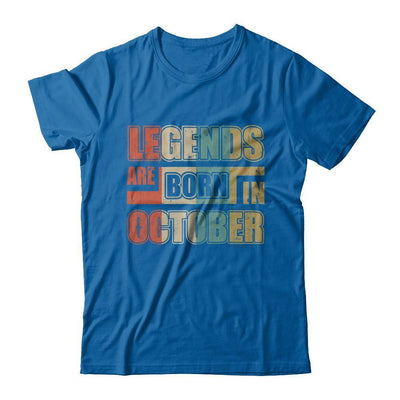 Classic Vintage Legends Are Born In October Birthday-T-Shirt & Hoodie-Classic T-Shirt-Royal