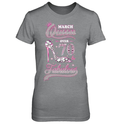 March Queen 70 And Fabulous 1951 70th Years Old Birthday-T-Shirt & Hoodie-Women's T-Shirt-Sport Grey