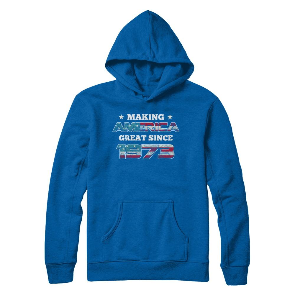 Making America Great Since 1973 48th Birthday-T-Shirt & Hoodie-Pullover Hoodie-Royal
