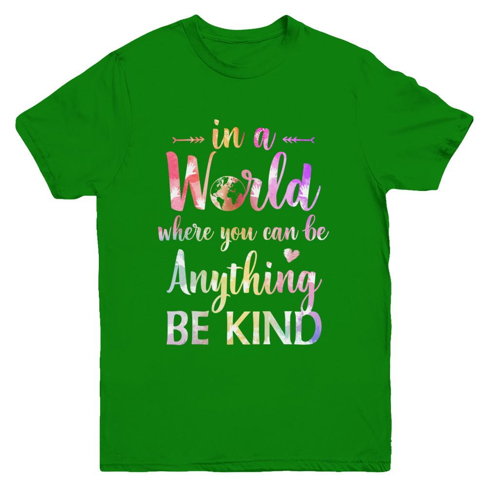 Autism In A World Where You Can Be Anything Be Kind Youth-Youth Shirt-Youth T-Shirt-Irish Green