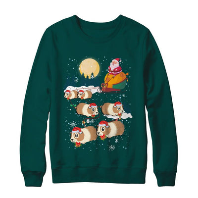 Funny Christmas Guinea Pig Reindeer Lover Santa Gift-T-Shirt & Sweatshirt-Crewneck Sweatshirt-Deep Forest