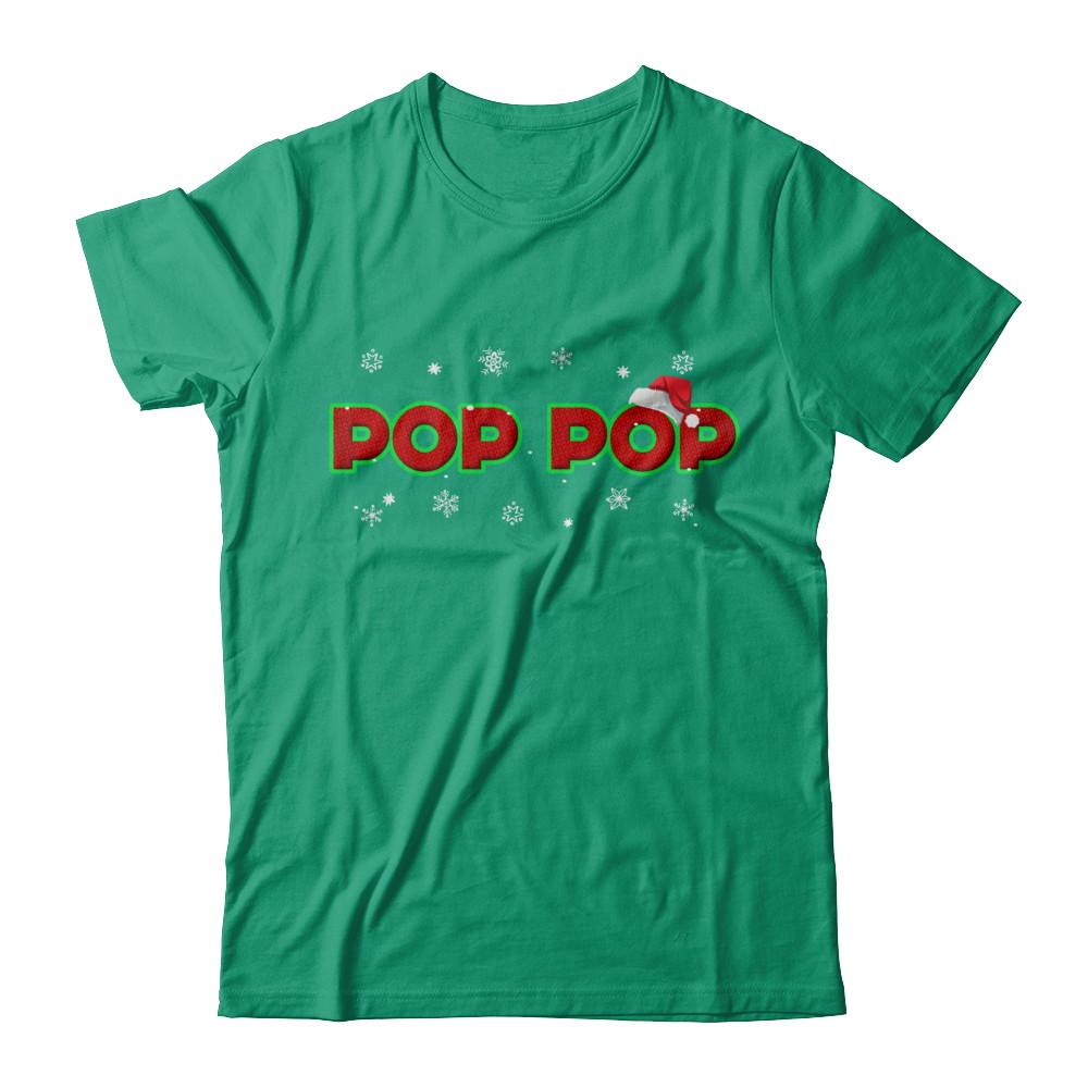 Pop Pop Christmas Santa Ugly Sweater Gift-T-Shirt & Sweatshirt-Classic T-Shirt-Kelly Green