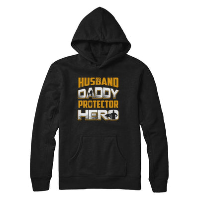 Husband Daddy Protector Hero-T-Shirt & Hoodie-Pullover Hoodie-Black