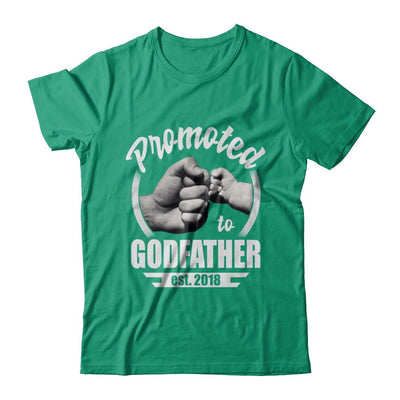 Promoted To Godfather 2018 Fathers Day Gift-T-Shirt & Hoodie-Classic T-Shirt-Kelly Green