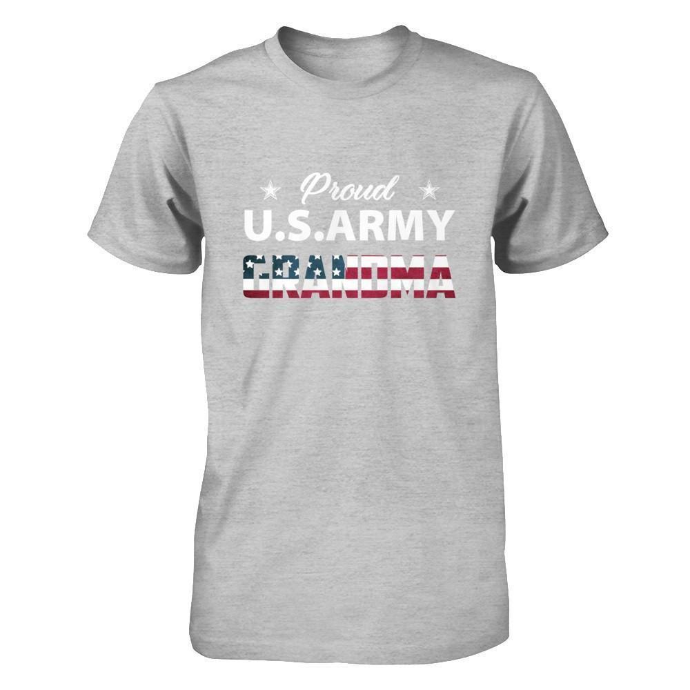 Proud Us Army Grandma-T-Shirt & Hoodie-Premium T-Shirt-Heather Gray