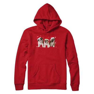 Funny Bulldogs Puppies Christmas Dog Gift-T-Shirt & Hoodie-Pullover Hoodie-Red