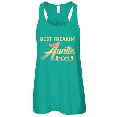 Best Freakin' Auntie Ever-T-Shirt & Tank Top-Women's Flowy Racerback Tank-Kelly