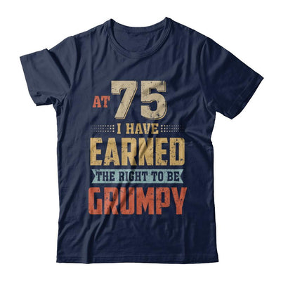 Vintage The Right To Be Grumpy 75th 1946 Birthday Gift-T-Shirt & Hoodie-Classic T-Shirt-Navy