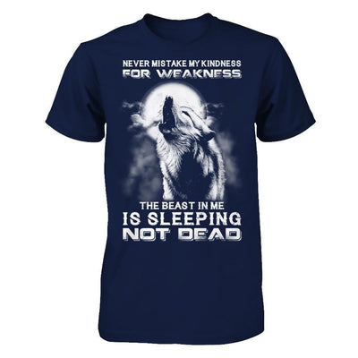 The Wolves The Beast In Me Is Sleeping Not Dead-T-Shirt & Hoodie-Classic T-Shirt-Navy