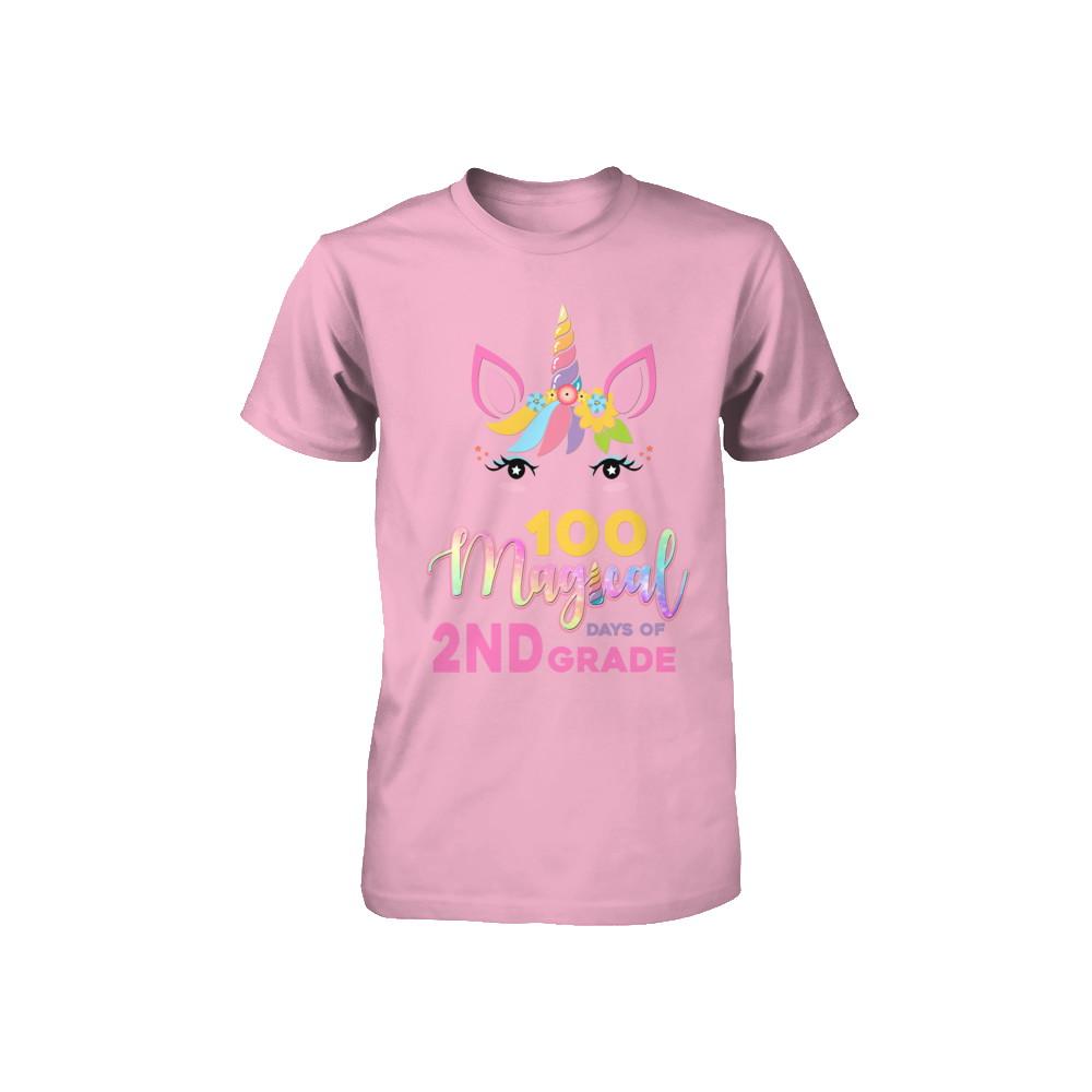 100 Magical Days Of 2Nd Grade School Unicorn Girl Gift Youth-Youth Shirt-Toddler T-Shirt-Pink