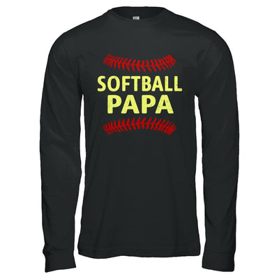Softball Papa-T-Shirt & Hoodie-