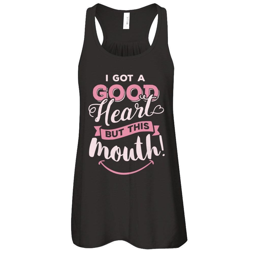 I Got A Good Heart But This Month-T-Shirt & Tank Top-Women's Flowy Racerback Tank-Black