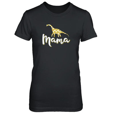 Sunflower Mama Saurus Dinosaur Mothers Day Gift-T-Shirt & Tank Top-Women's T-Shirt-Black