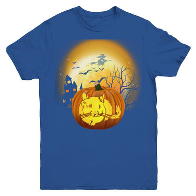 Pumpkin Chinchilla Halloween Human Costume Youth-Youth Shirt-Youth T-Shirt-Royal