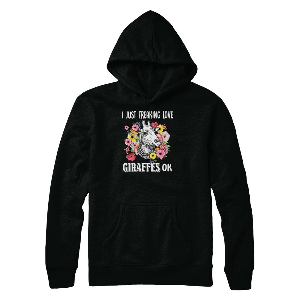 I Just Freaking Love Giraffes-T-Shirt & Tank Top-Pullover Hoodie-Black