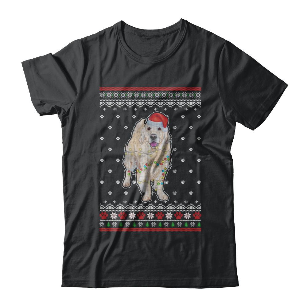 Golden Retriever Christmas Ugly Sweater Lights Dog Xmas Gift