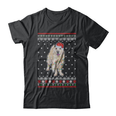 Golden Retriever Christmas Ugly Sweater Lights Dog Xmas Gift-T-Shirt & Sweatshirt-Classic T-Shirt-Black