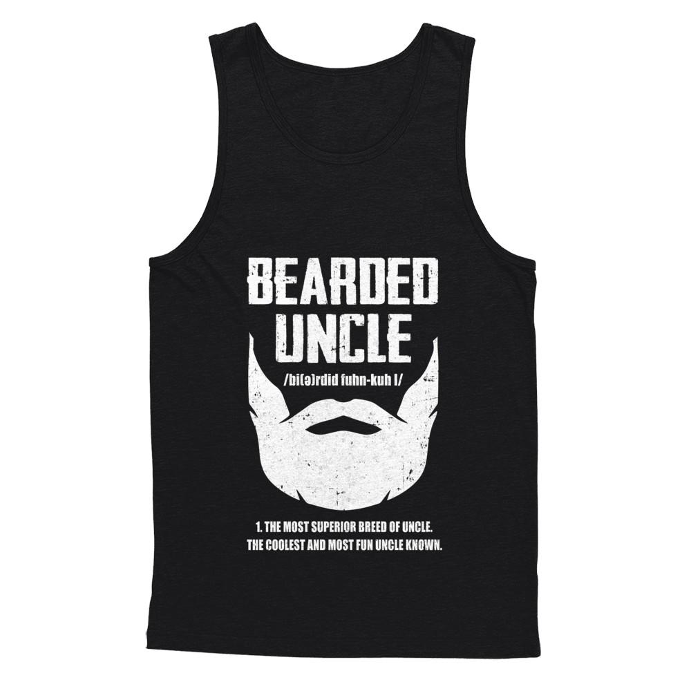 Bearded Funcle Funny Uncle Beard Definition-T-Shirt & Hoodie-Unisex Tank-Black