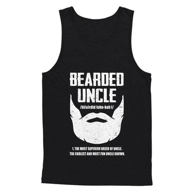 Bearded Funcle Funny Uncle Beard Definition-T-Shirt & Hoodie-Unisex Tank-Black