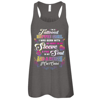 I'm A Tattooed Hippie Girl I Was Born With My Heart-T-Shirt & Tank Top-