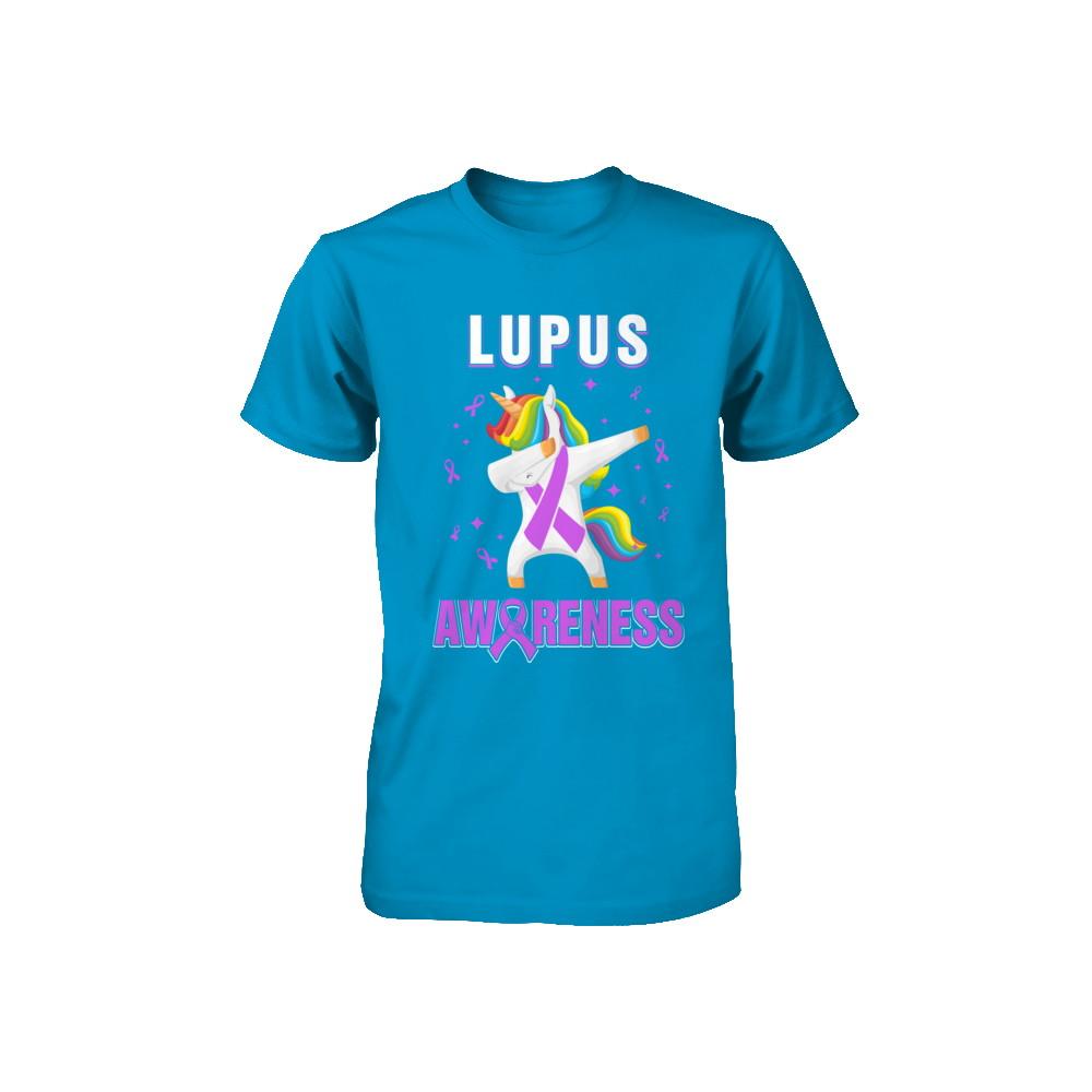 Inspirational Lupus Awareness Unicorn Support Youth-Youth Shirt-