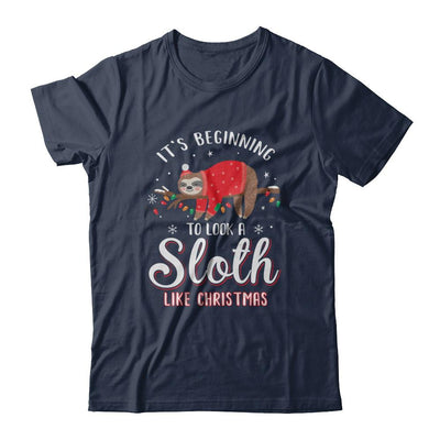It's Beginning To Look A Sloth Like Christmas Gifts-T-Shirt & Sweatshirt-Classic T-Shirt-Navy