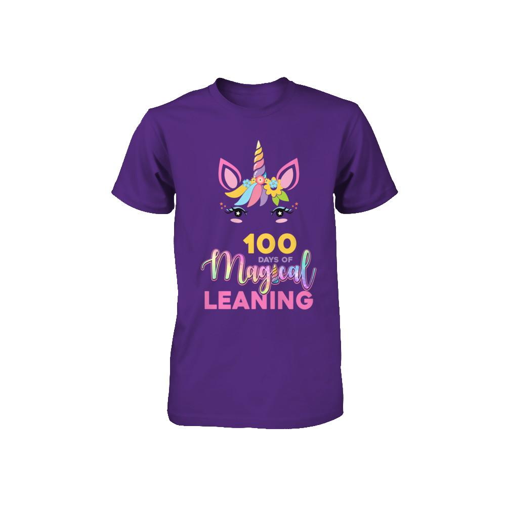 100 Days Of Magical Leaning School Unicorn Girl Gift Youth-Youth Shirt-