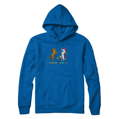 Before Wine After Wine Unicorn-T-Shirt & Tank Top-Pullover Hoodie-Royal