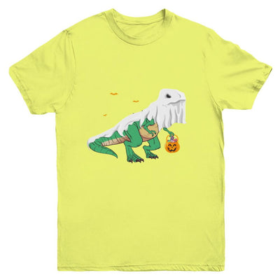Halloween T Rex Dinosaur Ghost Trick Or Treat Youth-Youth Shirt-Youth T-Shirt-Daisy
