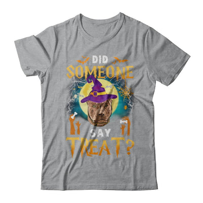 Did Someone Say Treat Pitbull Halloween Costume-T-Shirt & Hoodie-Classic T-Shirt-Sport Grey