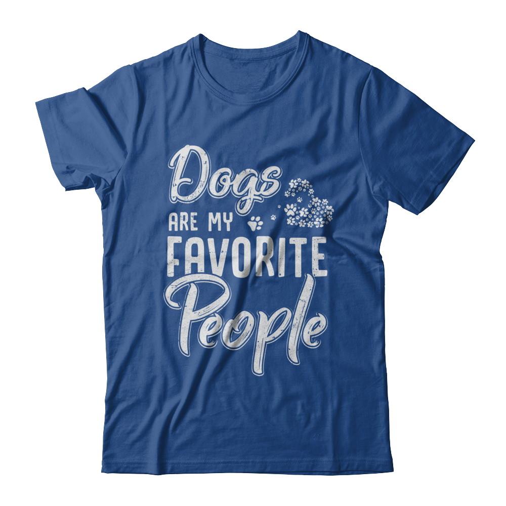 Dogs Are My Favorite People Cat Lovers-T-Shirt & Hoodie-Classic T-Shirt-Royal
