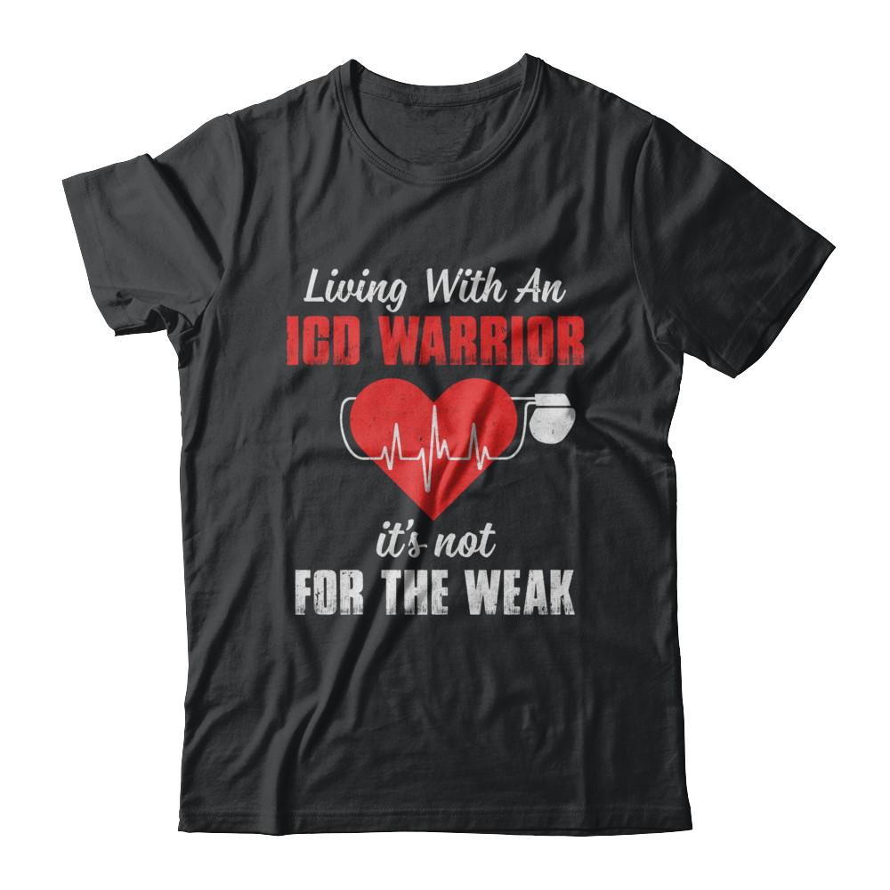 Living With An Implantable Cardioverter Defibrillator-T-Shirt & Hoodie-Classic T-Shirt-Black