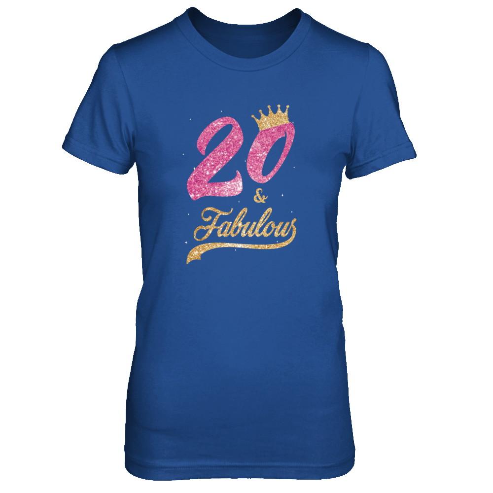 20 And Fabulous 2001 20th Birthday Gift-T-Shirt & Tank Top-Women's T-Shirt-Royal
