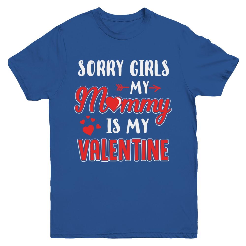 Funny Valentines Day Toddler Boy Mommy Is My Valentine Youth-Youth Shirt-Youth T-Shirt-Royal
