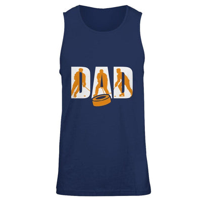 Hockey Dad Father's Day-T-Shirt & Hoodie-Unisex Tank-Navy