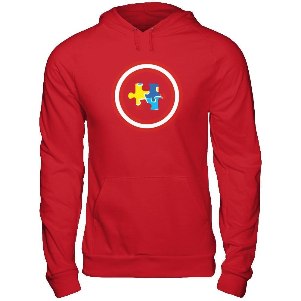 Captain Autism Awareness-T-Shirt & Hoodie-Pullover Hoodie-Red