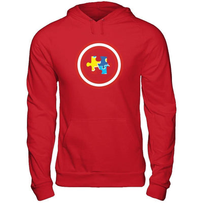 Captain Autism Awareness-T-Shirt & Hoodie-Pullover Hoodie-Red