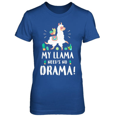 Funny Lama Cactus Llama Need's No Drama-T-Shirt & Hoodie-Women's T-Shirt-Royal