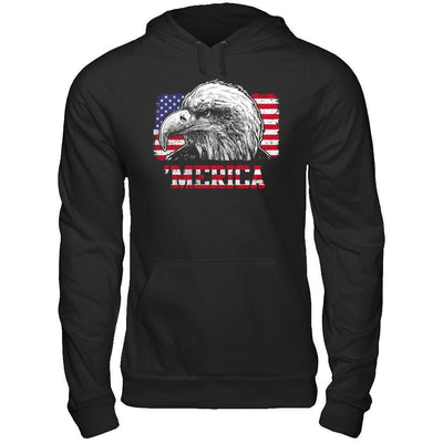 Usa Pride Merica Mullet Eagle 4Th Of July-T-Shirt & Hoodie-Pullover Hoodie-Black