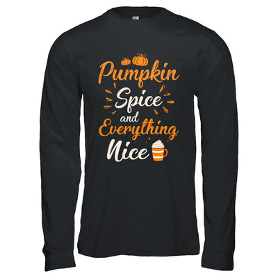 Pumpkin Spice Everything Nice Halloween Costume-T-Shirt & Hoodie-Long Sleeve T-Shirt-Black
