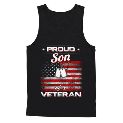 Proud Son Of A Veteran-T-Shirt & Hoodie-Unisex Tank-Black